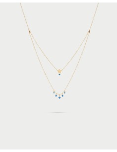 Girocollo double RUE DES MILLE Essence in argento 925 dorato Stella...