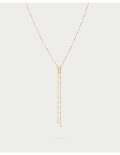 Collana double Tie RUE DES MILLE Athena in argento 925 dorato CLZ-0...