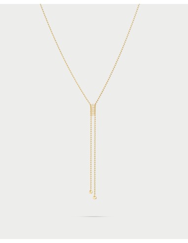 Collana double Tie RUE DES MILLE Athena in argento 925 dorato CLZ-0...