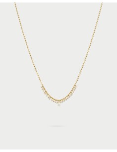 Collana girocollo RUE DES MILLE Athena mini boul in argento 925 dor...