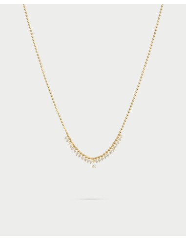 Collana girocollo RUE DES MILLE Athena mini boul in argento 925 dor...