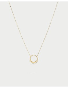 Collana girocollo RUE DES MILLE Athena Halo in argento 925 dorato G...