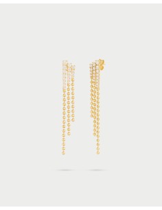 Orecchini pendenti RUE DES MILLE Athena triple frange mini boul in ...