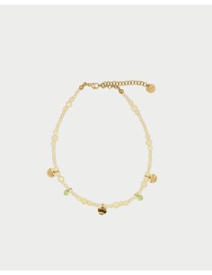 Cavigliera RUE DES MILLE Gipsy Chic in argento 925 dorato pepite li...