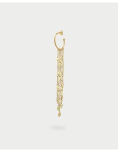 Mono Orecchino Hoop RUE DES MILLE Gipsy Chic in argento 925 dorato ...