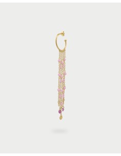 Mono Orecchino Hoop RUE DES MILLE Gipsy Chic in argento 925 dorato ...