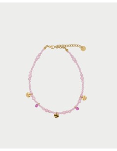 Cavigliera RUE DES MILLE Gipsy Chic in argento 925 dorato pepite ro...