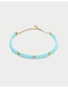 Collana choker RUE DES MILLE Eclissi in argento 925 dorato con turc...