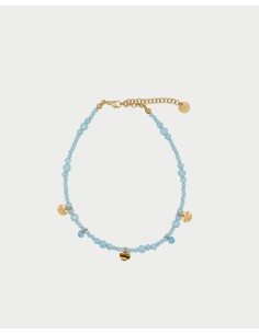 Cavigliera RUE DES MILLE Gipsy Chic in argento 925 dorato pepite tu...