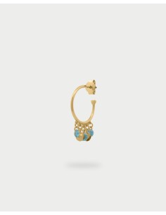 Mono Orecchino Hoop RUE DES MILLE Gipsy Chic in argento 925 dorato ...