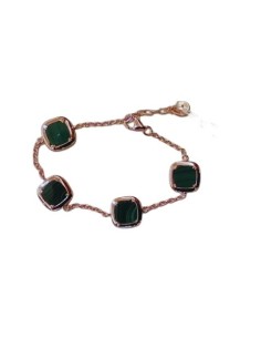 Bracciale MADI Laguna in argento 925 placcato oro rosa con pietre colorate F_3919200