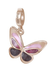 Charm ROSATO Storie in argento 925 rosato RZ179 con smalti colorati...