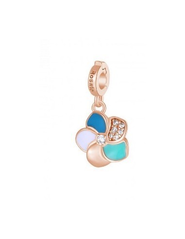 Charm ROSATO Storie in argento 925 rosato RZ191 con smalti colorati...