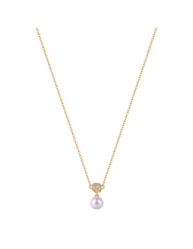 Collana corta ROSATO Azzurra in argento 925 dorato RZAZ005 con cris...