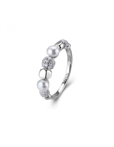 Anello ROSATO Azzurra in argento 925 RZAZ038C con cristalli e perle...