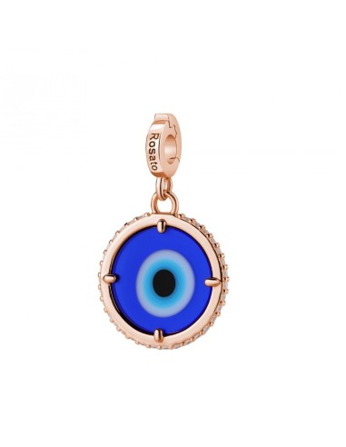 Charm ROSATO Storie in argento 925 placcato oro rosa RZ256 con cris...