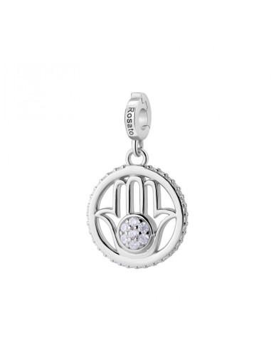 Charm ROSATO Storie in argento 925 RZ250R con cristalli MANO DI FAT...