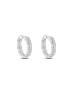 STROILI Orecchini A Cerchio Silver Shine Argento Rodiato Cubic Zirconia 1666878