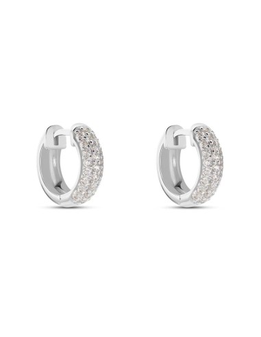 STROILI Orecchini A Cerchio Silver Shine Argento Rodiato Cubic Zirconia 1666881