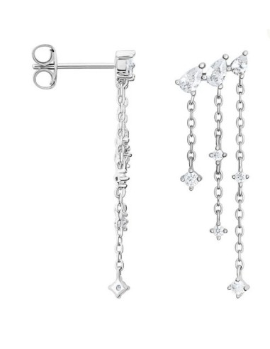 STROILI Orecchini Pendenti Silver Elegance Argento Rodiato Cubic Zirconia 1691437