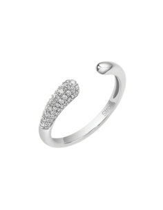 STROILI Anello Contrarie Silver Shine Argento Rodiato Cubic Zirconia 1694202 Misura 14