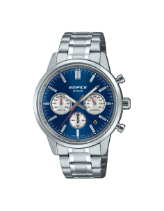 Orologio CASIO EDIFICE Vetro Sferico EFR-575D-2AEF Silver Blue in O...