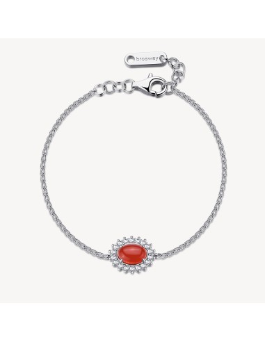 Bracciale Kate BROSWAY FANCY in argento 925 agata rossa e cristalli...