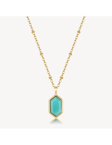 Collana BROSWAY Essential in acciaio 316L dorato con pendente amazz...
