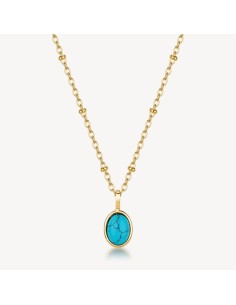 Collana BROSWAY Essential in acciaio 316L dorato con pendente turch...