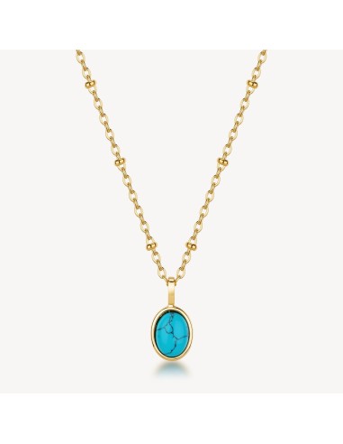 Collana BROSWAY Essential in acciaio 316L dorato con pendente turch...