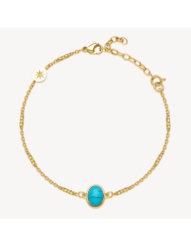 Bracciale BROSWAY Essential in acciaio 316L dorato con centrale tur...