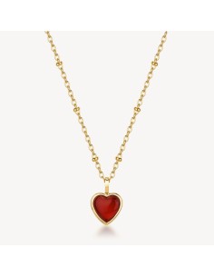 Collana BROSWAY Essential in acciaio 316L dorato con pendente agata...