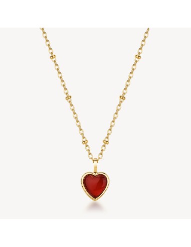 Collana BROSWAY Essential in acciaio 316L dorato con pendente agata...