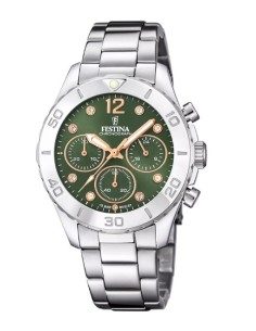 Orologio FESTINA Boyfriend F20603/5 Verde con cinturino in acciaio ...