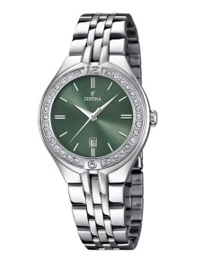Orologio FESTINA Mademoiselle F16867/7 Verde con cinturino in accia...
