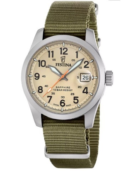 Orologio FESTINA Swiss Made Field F20082/1 Compact Beige con cintur...