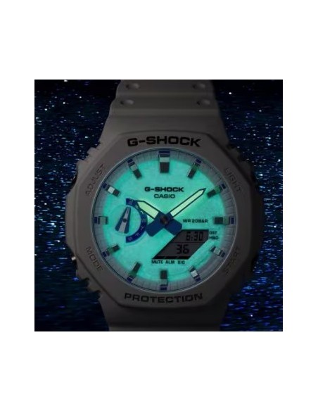Orologio CASIO G-SHOCK GA-2100HDS-7AER White Blue only 87,20 € on O...