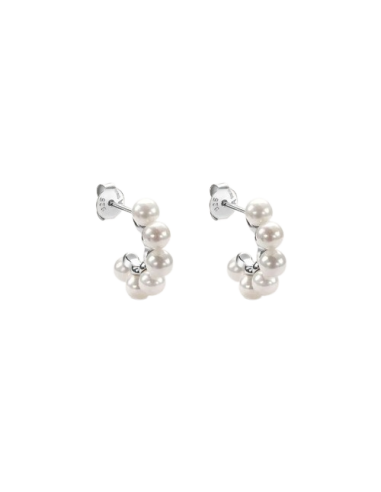 STROILI Orecchini A Cerchio Silver Pearls Argento Bianco Perla sintetica 1691441