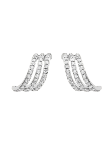 STROILI Orecchini A Cerchio Silver Shine Argento Rodiato Cubic Zirconia 1694205