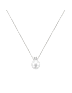 STROILI Collana Silver Pearls Argento Rodiato Perla sintentica Cubic Zirconia 1693166