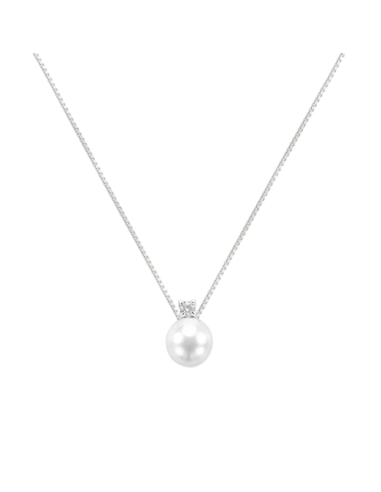 STROILI Collana Silver Pearls Argento Rodiato Perla sintentica Cubic Zirconia 1693166