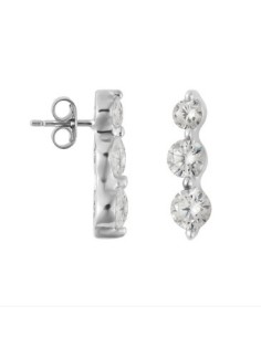 STROILI Orecchini Lobo Trilogy Silver Elegance Argento Rodiato Cubic Zirconia