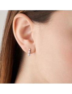 STROILI Orecchini Lobo Trilogy Silver Elegance Argento Rodiato Cubic Zirconia 1514022 2