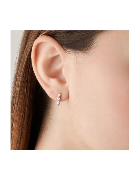 STROILI Orecchini Lobo Trilogy Silver Elegance Argento Rodiato Cubic Zirconia 1514022