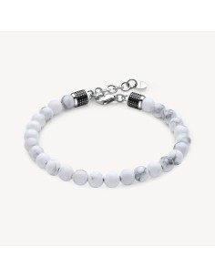 Bracciale Uomo BROSWAY Bullet in acciaio 316L con smalto nero e sfe...