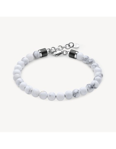 Bracciale Uomo BROSWAY Bullet in acciaio 316L con smalto nero e sfe...