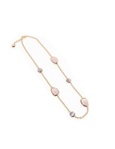 Collana girocollo MADI Goccia in argento 925 placcato oro rosa con pietre colorate F_3893000