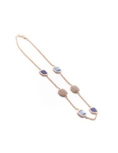 Collana girocollo MADI Profondo Blu in argento 925 placcato oro rosa con lapislazzuli F_3917000