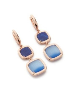 Orecchini pendenti MADI Profondo Blu in argento 925 placcato oro rosa con lapislazzuli F_3915900