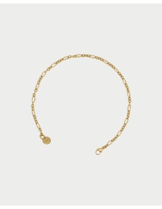 Bracciale 3+1 chain Base RUE DES MILLE Charmbar in argento 925 dora...